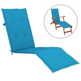 Cojín para tumbona azul (75+105)x50x4 cm de vidaXL, Cojines para sillas y sofás - Ref: Foro24-314177, Precio: 28,79 €, Descue...