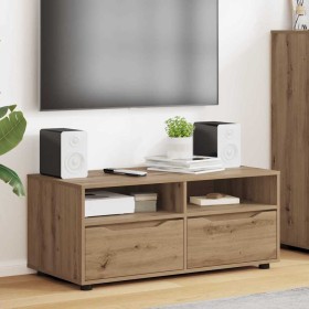 Gabinete de TV con cajón Roble artesanal 100 x 48 x 43 cm en Muebles TV | Comprar online en Foru.es