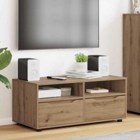 Gabinete de TV con cajón Roble artesanal 100 x 48 x 43 cm en Muebles TV | Comprar online en Foru.es