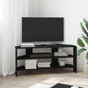 MuebledeTVdeesquina Negro 102x40,5x45cm Madera contrachapada en Muebles TV | Comprar online en Foru.es