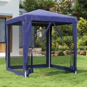 Carpa para fiestas con 4 paredes de malla HDPE azul 2x2 m de vidaXL, Carpas y cenadores - Ref: Foro24-319217, Precio: 73,00 €...