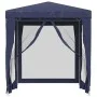 Carpa para fiestas con 4 paredes de malla HDPE azul 2x2 m de vidaXL, Carpas y cenadores - Ref: Foro24-319217, Precio: 73,00 €...
