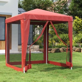 Carpa para fiestas con 4 paredes de malla HDPE rojo 2x2 m de vidaXL, Carpas y cenadores - Ref: Foro24-319220, Precio: 74,39 €...