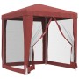 Carpa para fiestas con 4 paredes de malla HDPE rojo 2x2 m de vidaXL, Carpas y cenadores - Ref: Foro24-319220, Precio: 74,39 €...