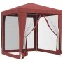 Carpa para fiestas con 4 paredes de malla HDPE rojo 2x2 m de vidaXL, Carpas y cenadores - Ref: Foro24-319220, Precio: 73,29 €...