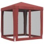 Carpa para fiestas con 4 paredes de malla HDPE rojo 2x2 m de vidaXL, Carpas y cenadores - Ref: Foro24-319220, Precio: 74,39 €...