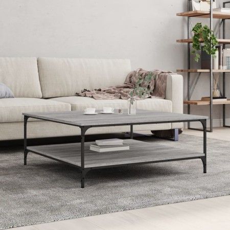 Mesa de centro madera de ingeniería gris Sonoma 100x100x40 cm de vidaXL, Mesas de centro - Ref: Foro24-832846, Precio: 95,57 ...