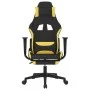 Massage gaming chair with black and yellow fabric footrest by vidaXL, Gaming chairs - Ref: Foro24-345504, Price: 120,93 €, Di...