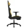 Massage gaming chair with black and yellow fabric footrest by vidaXL, Gaming chairs - Ref: Foro24-345504, Price: 120,93 €, Di...