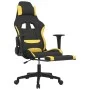 Massage gaming chair with black and yellow fabric footrest by vidaXL, Gaming chairs - Ref: Foro24-345504, Price: 120,93 €, Di...