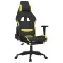 Massage gaming chair with footrest in black and light green fabric by vidaXL, Gaming chairs - Ref: Foro24-345506, Price: 121,...