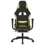 Massage gaming chair with footrest in black and light green fabric by vidaXL, Gaming chairs - Ref: Foro24-345506, Price: 121,...