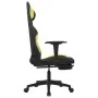 Massage gaming chair with footrest in black and light green fabric by vidaXL, Gaming chairs - Ref: Foro24-345506, Price: 121,...