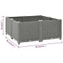 Arriate polipropileno 80x80x38 cm de vidaXL, Maceteros y jardineras - Ref: Foro24-153303, Precio: 71,72 €, Descuento: %