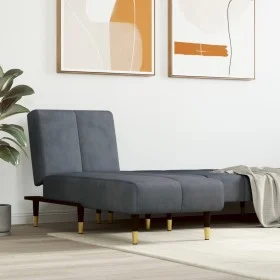 Sofá diván de terciopelo gris oscuro de vidaXL, Divanes - Ref: Foro24-352794, Precio: 174,17 €, Descuento: %