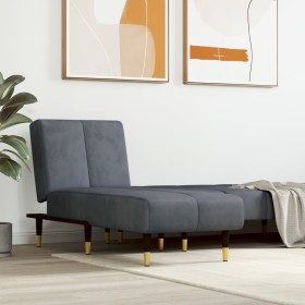 Sofá diván de terciopelo gris oscuro de vidaXL, Divanes - Ref: Foro24-352794, Precio: 163,77 €, Descuento: %