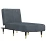 Sofá diván de terciopelo gris oscuro de vidaXL, Divanes - Ref: Foro24-352794, Precio: 174,17 €, Descuento: %