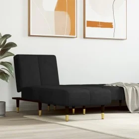 Sofá diván de terciopelo negro de vidaXL, Divanes - Ref: Foro24-352796, Precio: 174,45 €, Descuento: %