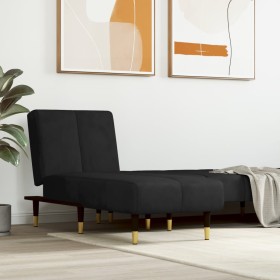 Sofá diván de terciopelo negro de vidaXL, Divanes - Ref: Foro24-352796, Precio: 163,82 €, Descuento: %