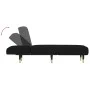 Sofá diván de terciopelo negro de vidaXL, Divanes - Ref: Foro24-352796, Precio: 174,45 €, Descuento: %