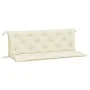 Cojines de banco de jardín 2 uds blanco crema 150x50x7 cm de vidaXL, Cojines para sillas y sofás - Ref: Foro24-315018, Precio...
