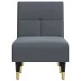 Sofá diván de terciopelo gris oscuro de vidaXL, Divanes - Ref: Foro24-352809, Precio: 174,16 €, Descuento: %