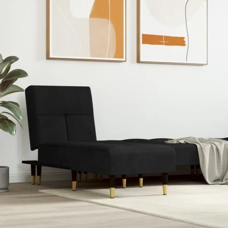 Sofá diván de terciopelo negro de vidaXL, Divanes - Ref: Foro24-352811, Precio: 185,23 €, Descuento: %