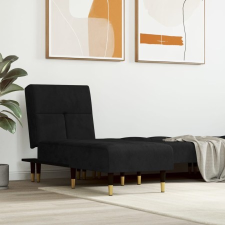 Sofá diván de terciopelo negro de vidaXL, Divanes - Ref: Foro24-352811, Precio: 189,07 €, Descuento: %