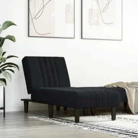 Sofá diván de terciopelo negro de vidaXL, Divanes - Ref: Foro24-352829, Precio: 152,12 €, Descuento: %