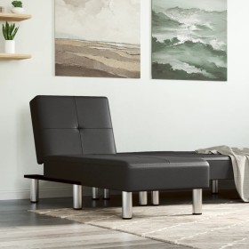 Diván de cuero sintético negro de vidaXL, Divanes - Ref: Foro24-352849, Precio: 154,11 €, Descuento: %