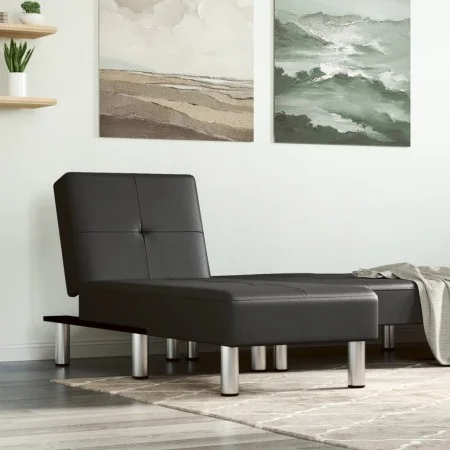 Diván de cuero sintético negro de vidaXL, Divanes - Ref: Foro24-352849, Precio: 164,09 €, Descuento: %