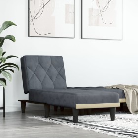 Sofá diván de terciopelo gris oscuro de vidaXL, Divanes - Ref: Foro24-352861, Precio: 137,30 €, Descuento: %