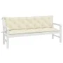 Cojines de banco de jardín 2 uds blanco crema 180x50x7 cm de vidaXL, Cojines para sillas y sofás - Ref: Foro24-315030, Precio...