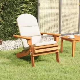 Silla de jardín Adirondack con cojines madera maciza acacia de vidaXL, Sillas de jardín - Ref: Foro24-360031, Precio: 165,46 ...