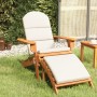 Silla de jardín Adirondack con reposapiés madera maciza acacia de vidaXL, Sillas de jardín - Ref: Foro24-360033, Precio: 221,...