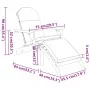 Silla de jardín Adirondack con reposapiés madera maciza acacia de vidaXL, Sillas de jardín - Ref: Foro24-360033, Precio: 214,...