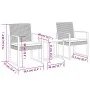 Set comedor de jardín 3 pzas y cojines PP aspecto ratán marrón de vidaXL, Conjuntos de jardín - Ref: Foro24-360207, Precio: 1...