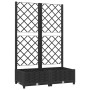 Jardinera con enrejado PP negro 80x40x121,5 cm de vidaXL, Maceteros y jardineras - Ref: Foro24-318270, Precio: 68,69 €, Descu...