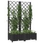 Jardinera con enrejado PP negro 80x40x121,5 cm de vidaXL, Maceteros y jardineras - Ref: Foro24-318270, Precio: 68,69 €, Descu...