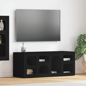 Mueble de TV Negro 100 x 35 x 40 cm Madera de ingeniería en Muebles TV | Comprar online en Foru.es