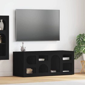 Mueble de TV Negro 100 x 35 x 40 cm Madera de ingeniería en Muebles TV | Comprar online en Foru.es
