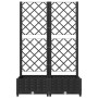 Jardinera con enrejado PP negro 80x40x121,5 cm de vidaXL, Maceteros y jardineras - Ref: Foro24-318270, Precio: 68,69 €, Descu...