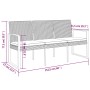 Banco de jardín de 3 plazas con cojines PP aspecto ratán negro de vidaXL, Bancos de jardín - Ref: Foro24-360212, Precio: 169,...