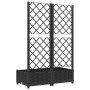 Jardinera con enrejado PP negro 80x40x121,5 cm de vidaXL, Maceteros y jardineras - Ref: Foro24-318270, Precio: 68,69 €, Descu...