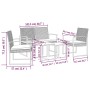 Set comedor jardín 5 pzas cojines PP aspecto ratán gris oscuro de vidaXL, Conjuntos de jardín - Ref: Foro24-360217, Precio: 2...