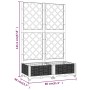 Jardinera con enrejado PP negro 80x40x121,5 cm de vidaXL, Maceteros y jardineras - Ref: Foro24-318270, Precio: 68,69 €, Descu...
