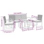 Set comedor de jardín 5 pzas y cojines PP aspecto ratán marrón de vidaXL, Conjuntos de jardín - Ref: Foro24-360219, Precio: 2...