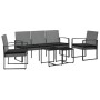 Set comedor jardín 5 pzas cojines PP aspecto ratán gris oscuro de vidaXL, Conjuntos de jardín - Ref: Foro24-360220, Precio: 2...