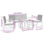Set comedor jardín 5 pzas cojines PP aspecto ratán gris oscuro de vidaXL, Conjuntos de jardín - Ref: Foro24-360220, Precio: 2...