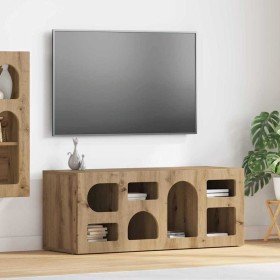 Mueble de TV Roble artesanal 100 x 35 x 40 cm en Muebles TV | Comprar online en Foru.es
